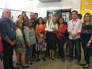 notícia: Servidores da Sete recepcionam imagem de Nossa Senhora de Nazaré