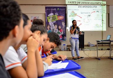 notícia: Estado sensibiliza comunidade escolar sobre a importância de combater Aedes aegypti