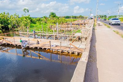 notícia: Acompanhe, em fotos, o andamento da obra da ponte sobre a Lagoa dos Índios