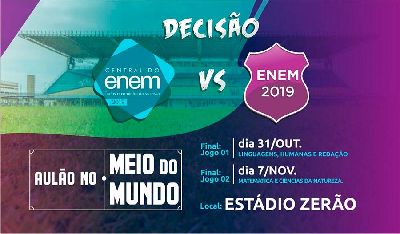 notícia: Aulão no Meio do Mundo: Central do Enem fará revisão para 5 mil pessoas no Estádio Zerão