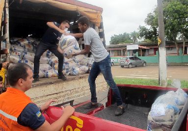 notícia: Seafro e Defesa Civil participam da Ação de Distribuição de Alimentos