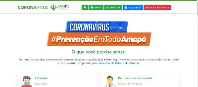 notícia: Governo do Amapá lança portal exclusivo com informações sobre o coronavírus