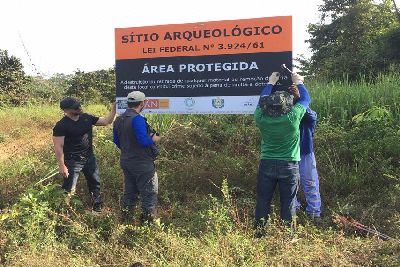 notícia: Setrap realiza sinalização de sítios arqueológicos no trecho sul da BR-156