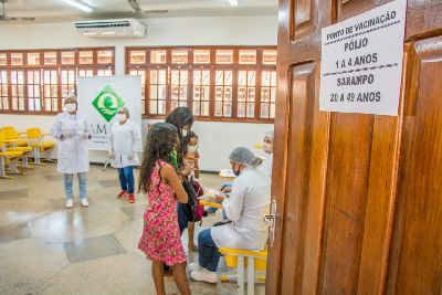 notícia: Dia D contra sarampo e vacinação movimenta região portuária de Santana