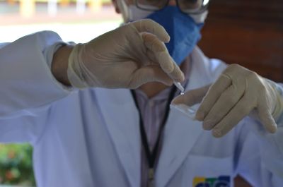 notícia: Covid-19: Governo do Amapá realiza testagem rápida em abrigo de Santana
