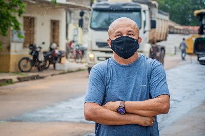 notícia: “É gratificante para nós, moradores”, diz santanense sobre asfalto no bairro Nova Brasília 