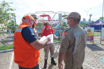 notícia: Corpo de Bombeiros interdita parque onde duas pessoas ficaram feridas em Macapá