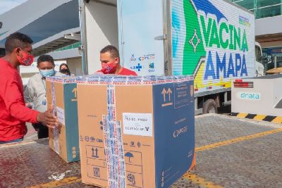 notícia: Amapá recebe lote com 8.190 doses de Pfizer; já são 16.120 doses recebidas esta semana