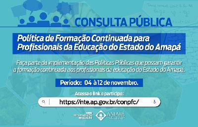 notícia: Governo inicia consulta pública sobre a Política de Formação Continuada para profissionais da Educação