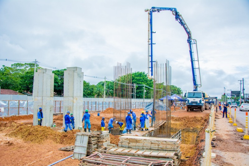 notícia: Viaduto da Integração: obra da base da estrutura segue para etapa final