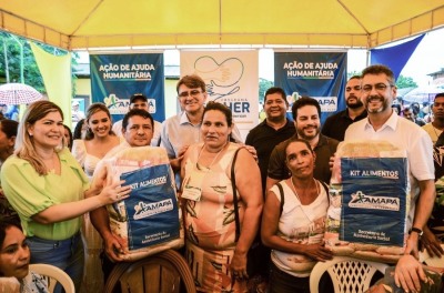 notícia: Governo do Amapá leva segurança alimentar para 300 famílias atingidas pelas chuvas em Pracuúba