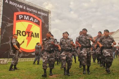 notícia: Governo do Amapá reforça a segurança pública especializada com novos policiais na Rotam da PM