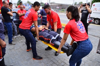 notícia: Samu leva capacitação de atendimento pré-hospitalar para profissionais de saúde e bombeiros civis de Mazagão