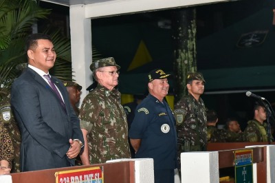 notícia: Governador em exercício, Teles Júnior destaca atuação do Exército em áreas de fronteira e indígenas nos 55 anos da instituição no AP