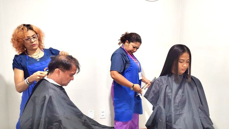 Ação também ofereceu corte de cabelo