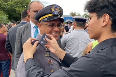 notícia: ‘Indo para mais uma etapa com o sentimento de dever cumprido’, relata policial promovido pelo Governo do Amapá 