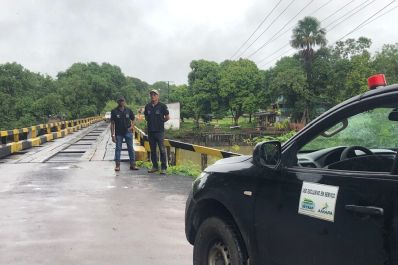 notícia: Ponte sobre o Rio Santo Antônio da Pedreira será interditada para reparos nesta segunda-feira, 8