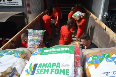 notícia: Governo do Amapá envia mais de 2,5 mil kits de alimentos para os povos indígenas do município de Oiapoque