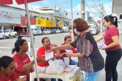 notícia: Secretaria das Mulheres do Amapá promove blitz de conscientização da visibilidade trans no centro de Macapá