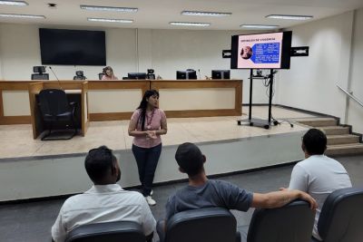 notícia: Governo do Amapá e Tjap promovem palestras para homens sobre violência contra a mulher, em Oiapoque