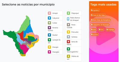 Área da Agência de Notícias para notícias por município