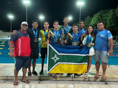 notícia: Com apoio do Governo do Estado, nadadores amapaenses conquistam 41 medalhas em torneio de natação