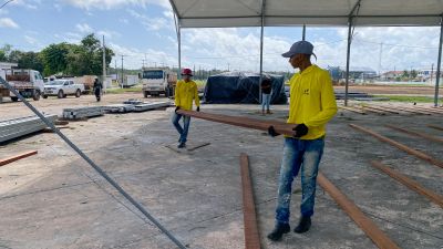 notícia: Governo do Amapá gera mais de 180 empregos durante etapa de montagem da 53ª Expofeira