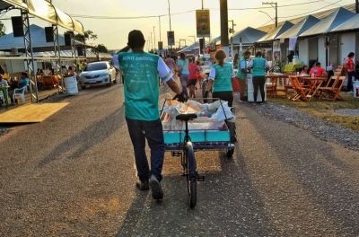 notícia: Com incentivo à educação ambiental, Governo do Estado realiza coleta seletiva de resíduos sólidos durante a 53ª Expofeira do Amapá