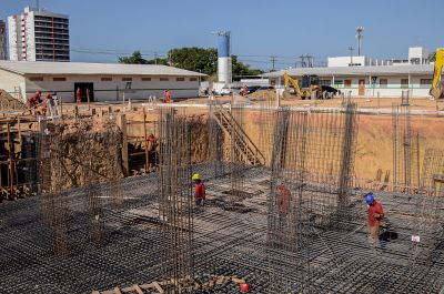 notícia: Governo do Amapá finaliza fundações e prepara pilares e lajes do novo Hospital de Emergências de Macapá