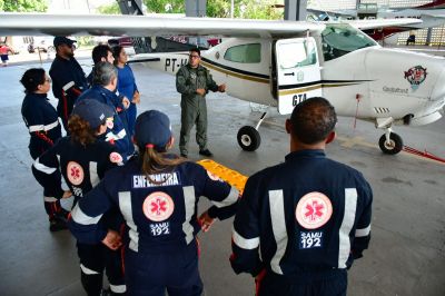 notícia: Governo do Amapá realiza treinamento de profissionais do Samu para operações aeromédicas 