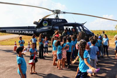 notícia: Dia das crianças: Governo do Amapá promove apresentação de equipamentos e aeronaves do GTA para 200 estudantes