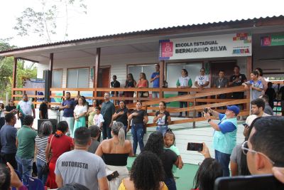 notícia: Governo do Amapá inaugura Escola Estadual Bernadino Silva na comunidade de Ponta Grossa, em Macapá