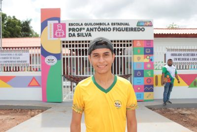 notícia: ‘Vamos ter mais conforto para estudar’, diz aluno sobre reforma da Escola Quilombola Estadual Antônio Figueiredo, em Macapá