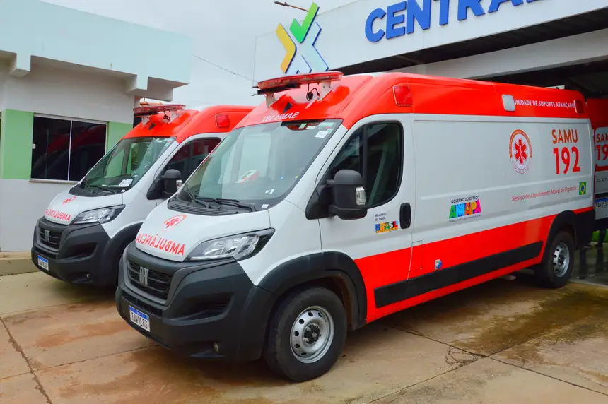 Foto: Jhon Martins/GEA Com duas novas ambulâncias, o Samu estadual amplia em 70% a assistência pré-hospitalar
