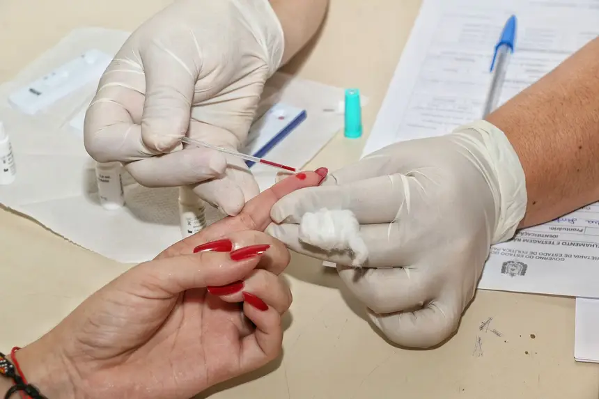Teste rápido de saúde foram ofertados para a comunidade em geral