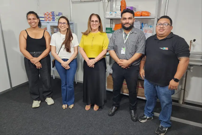 Parte da equipe da Sesa que estará presente nos pontos fixos de atendimento na 54ª Expofeira