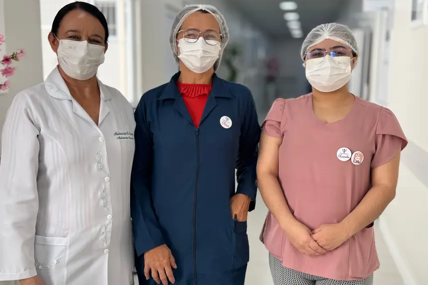 Equipe do setor psicossocial do HMML, Marlucia de Oliveira, Ana Cecilia e Kamila Miranda 