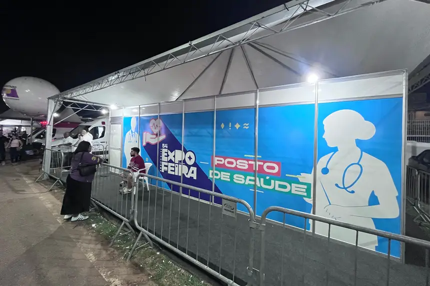 Sesa montou dos postos de saúde dentro da feira