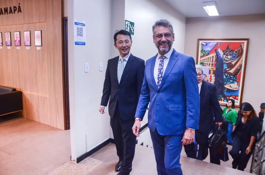 Governador Clécio Luís recebeu embaixador japonês no Palácio do Setentrião, em Macapá
