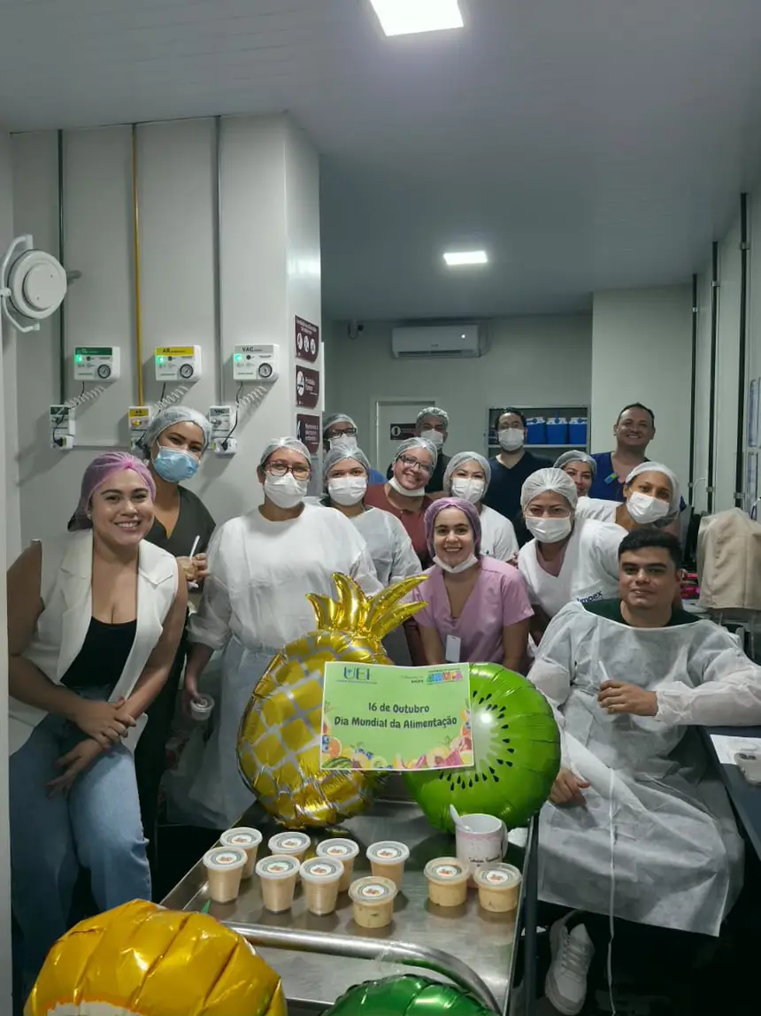 A equipe de nutrição preparou uma blitz educativa voltada aos colaboradores