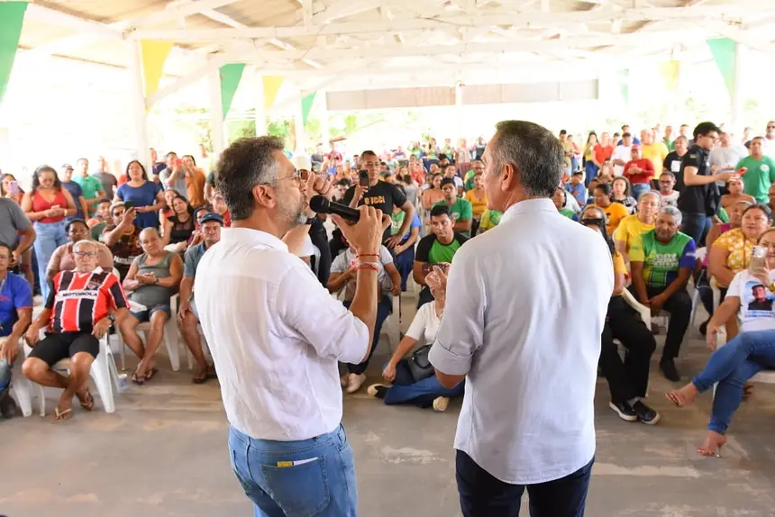 Governador Clécio Luís junto com o ministro Waldez Góes.