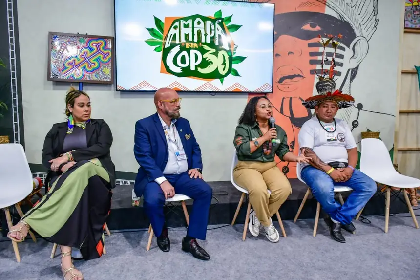 Josilana foi uma das palestrantes Painel “Justiça Climática” e discorreu sobre os desafios e dificuldades das comunidades