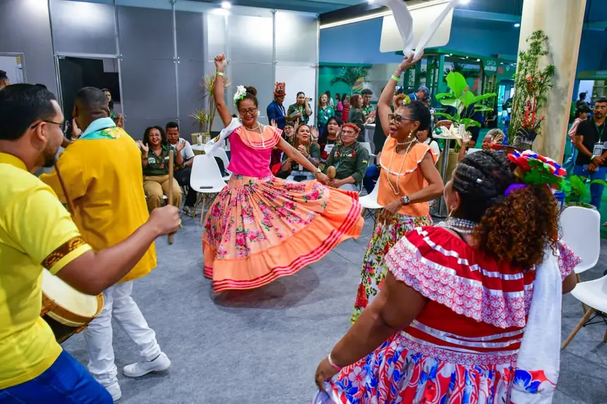 Grupo leva para a COP30 apresentações de marabaixo, nossa mais autêntica manifestação cultural