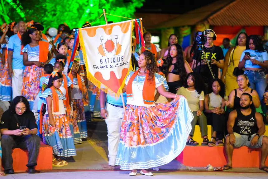 Grupos de batuque e marabaixo proporcionaram um espetáculo que encantou o público presente