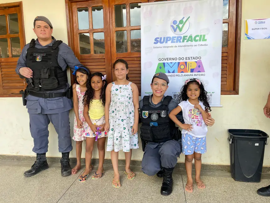 Polícia Militar presente durante o TCE na Comunidade