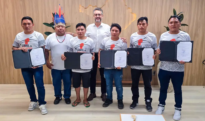 Indígenas técnicos em meio ambiente foram contratados pelo Governo do Amapá para extensão rural em aldeias Waiãpi