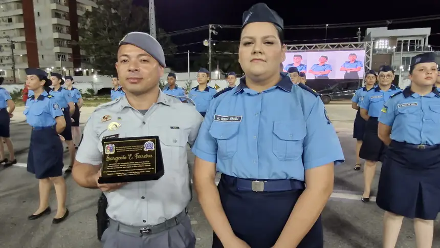 Sargento E. Ferreira foi homenageado pela dedicação e suporte dedicado aos estudantes