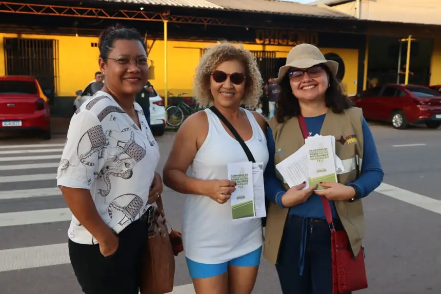 Moradoras da região receberam orientações 