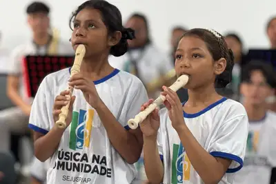 notícia: Governo do Amapá inicia período de rematrícula do projeto 'Música na Comunidade' nos pólos Miracema e Macapaba 