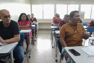 notícia: Governo do Amapá realiza 1º Encontro Pedagógico de 2025 com 120 profissionais da educação indígena do estado